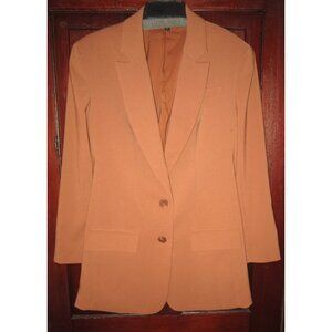 Express XS Oversized Boyfriend Blazer Jacket Coat 2 Button Long Bullion Pockets